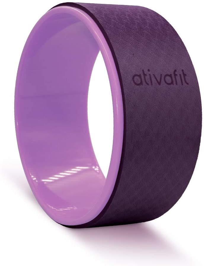 ATIVAFIT Sports Yoga Wheel Yoga Roller Rad for Back Pain and Improving Your Yoga Poses, Perfect for Stretching, Improving Flexibility and Backbends
